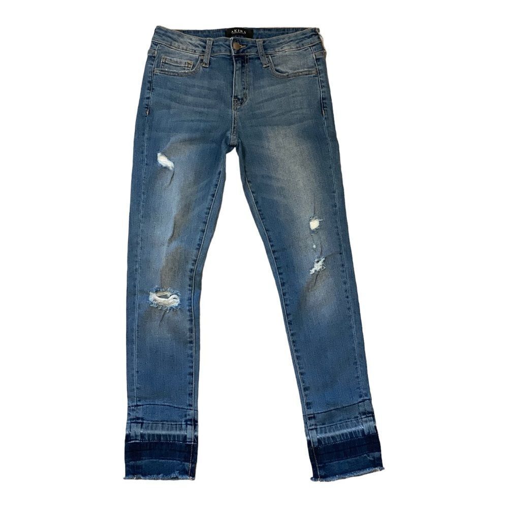 AKIRA Distressed Light Wash Denim Jeans skinny Fit Size 6